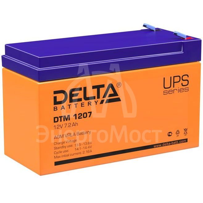 Аккумулятор 12В 7А.ч. Delta DTM 1207