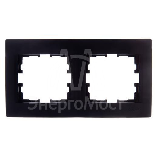 Рамка 2-м Karina горизонт. черн. бархат LEZARD 707-4200-147