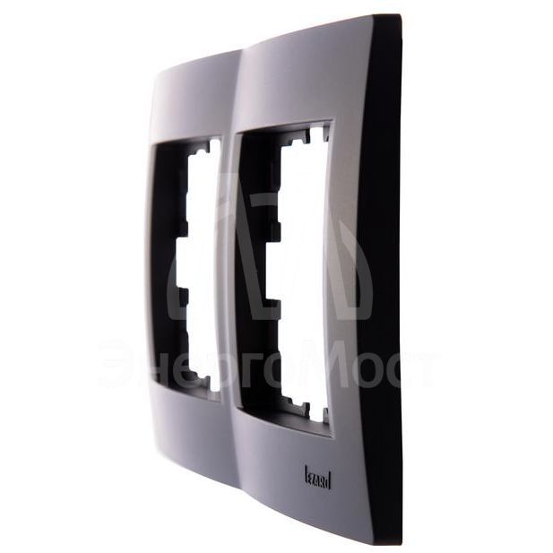 Рамка 2-м Karina горизонт. черн. бархат LEZARD 707-4200-147
