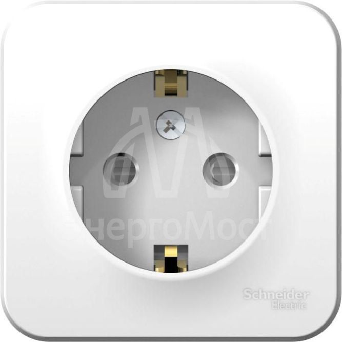 Розетка 1-м ОП BLANCA 16А 250В защ. шторки с заземл. бел. SchE BLNRA011101