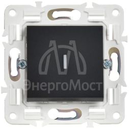 Выключатель проходной 1-кл. SKANDY 10А SK-V08Bl с индикацией черн. IEK SK-V12-1-10-K02