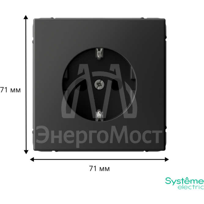Розетка ArtGallery 16А с заземл. со шторками быстрозажим. клем. механизм базальт SE GAL001445S