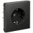 Розетка ArtGallery 16А с заземл. со шторками быстрозажим. клем. механизм базальт SE GAL001445S