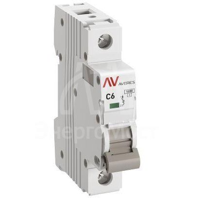 Выключатель автоматический модульный 1п C 6А 10кА AV-10 AVERES EKF mcb10-1-06C-av