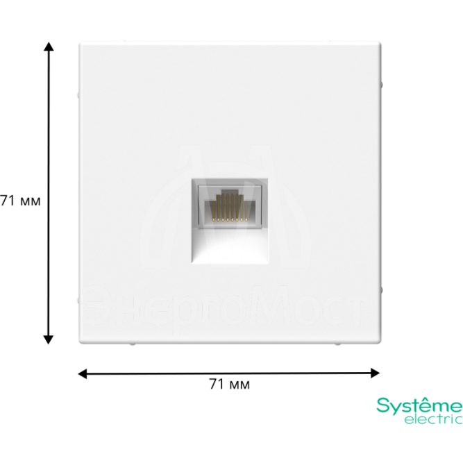 Розетка компьютерная ArtGallery RJ45 кат.5E механизм лотос SE GAL001383