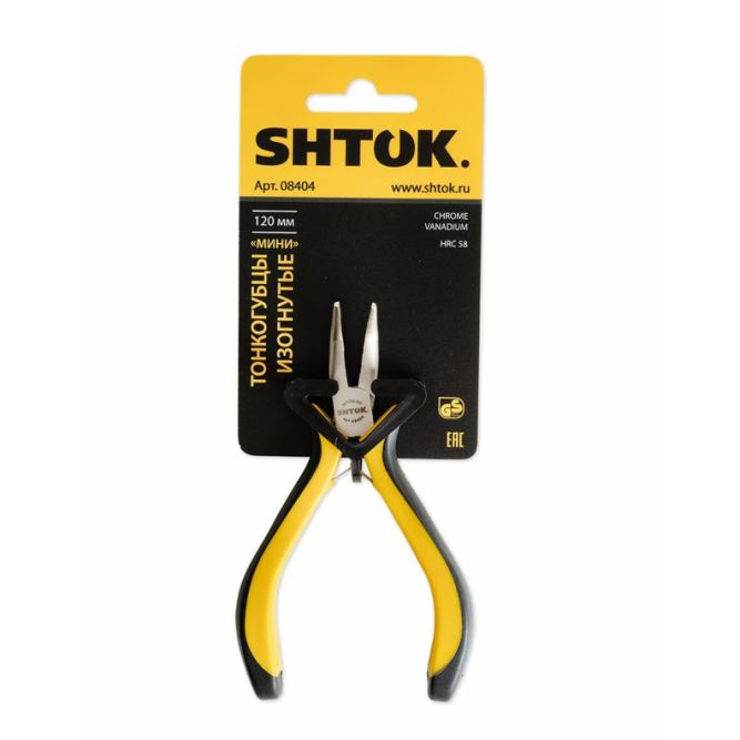Тонкогубцы изогнутые "Мини" 120мм (08404) SHTOK 376307