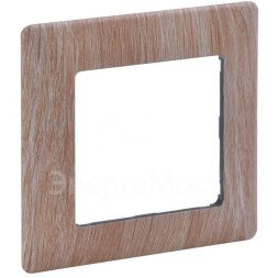 Рамка 1-м Valena Life универсальная свет. дерево Leg 754181