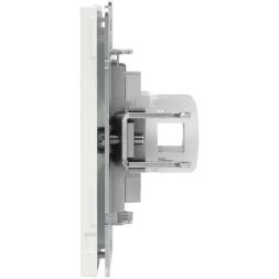 Розетка компьютерная 2-м KANT RJ45 кат.6A без шторки бел. магнолия DKC 7000674