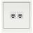 Розетка компьютерная 2-м KANT RJ45 кат.6A без шторки бел. магнолия DKC 7000674