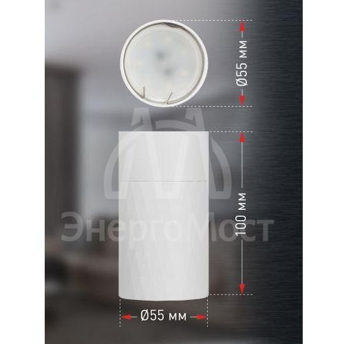 Светильник настенно-потолочный спот OL31 WH MR16 GU10 IP20 бел. ЭРА Б0056375