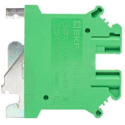 Колодка клеммная винтовая 2.5 UT земля EKF scr-ut-2.5-pe