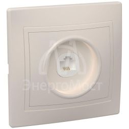 Розетка телефонная 1-м СП Кварта РТ10-ККм IP20 крем. IEK ETK10-K33-DM