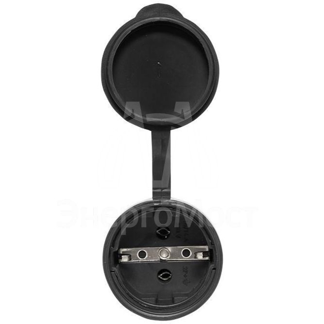 Розетка переносная 16А IP44 230В 2P+PE с защ. крышкой каучук PROxima EKF RPS-012-16-230-44-r
