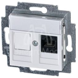 Розетка информационная Levit RJ45 кат. 5e и заглушка бел. ABB 2CHH295117A6003