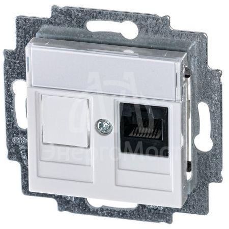 Розетка информационная Levit RJ45 кат. 5e и заглушка бел. ABB 2CHH295117A6003