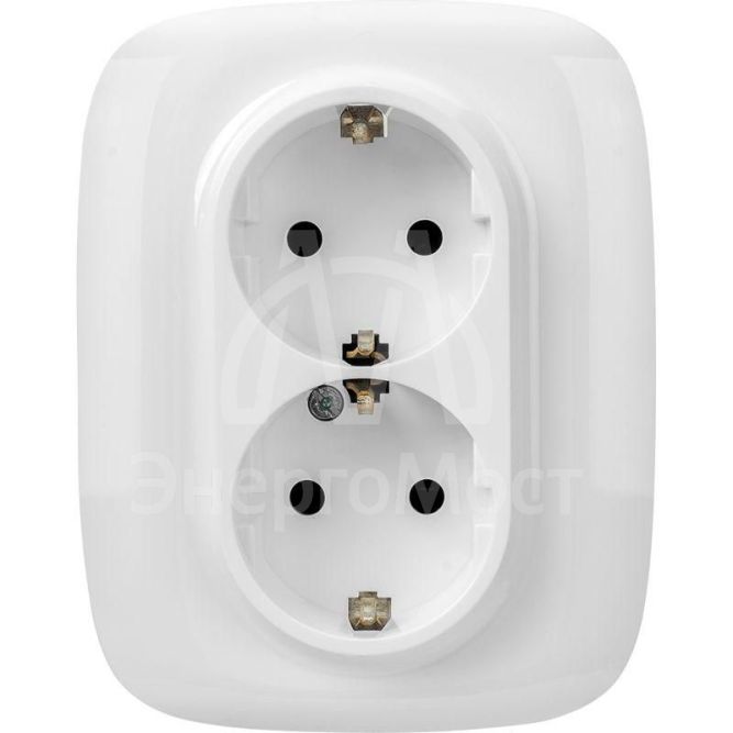 Розетка 2-м СП Valena Allure 16А IP20 250В 2х2К+З с лиц. панелью защ. шторки безвинт. зажимы бел. Leg 753726
