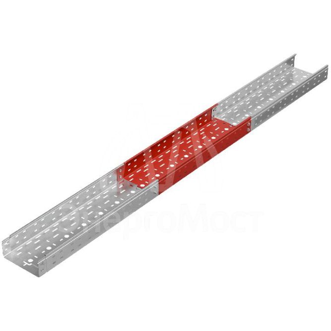 Лоток листовой перфорированный 200х80 L3000 сталь 0.7мм &amp;quot;БЫСТРЫЙ МОНТАЖ ПЛЮС&amp;quot; LPplus80-200-0.7-3000 оцинк. КМ PL0244