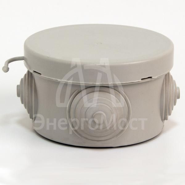 Коробка распределительная ОП 65х40мм 4 каб. вводов IP54 сер. (круг.) TOKOV ELECTRIC TKE-KR-65-40-C06