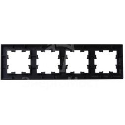 Рамка 4-м BRITE РУ-4-2-БрЧ стекло черн. IEK BR-M42-G-K02