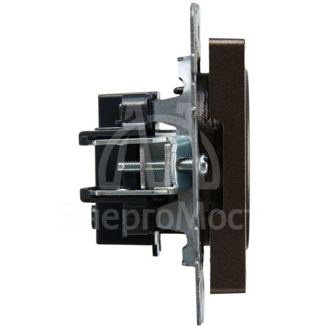 Розетка 1-м СП BRITE РС10-1-0-БрТБ 10А без заземл. без защ. шторок бронза IEK BR-R10-10-K45