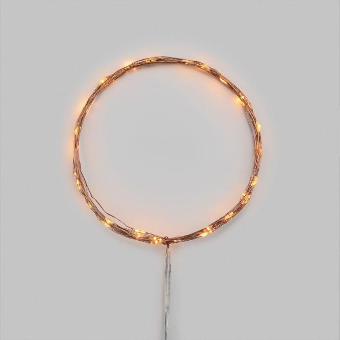 Гирлянда светодиодная "Роса" 5м 50 LED янтар. IP20 2хАА (в комплект не входят) Neon-Night 302-068