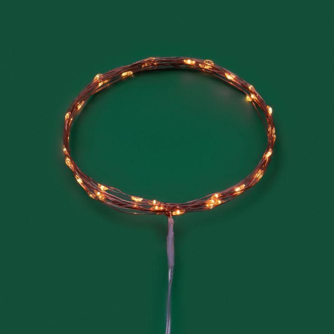 Гирлянда светодиодная "Роса" 5м 50 LED янтар. IP20 2хАА (в комплект не входят) Neon-Night 302-068