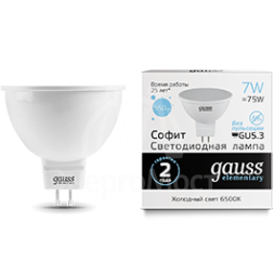 Лампа светодиодная Elementary MR16 GU5.3 7Вт 6500К Gauss 13537