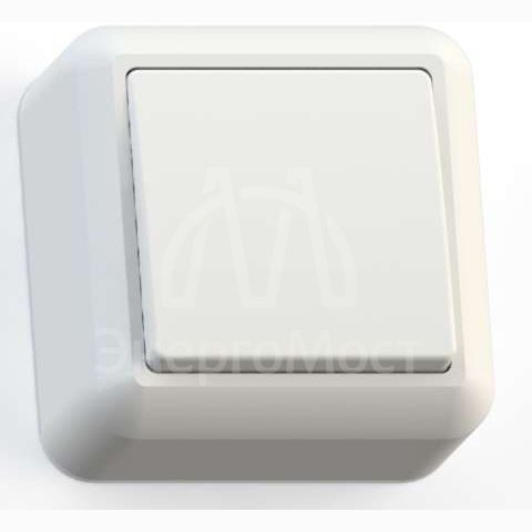 Выключатель 1-кл. ОП Оптима 10А IP20 А110-377 с монтаж. пластиной бел. Кунцево 8000