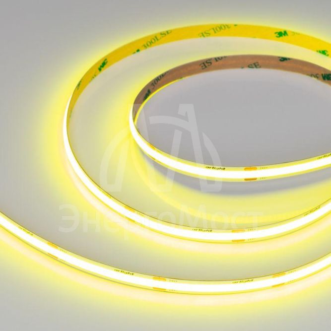 Лента COB-X480-8mm 24В Yellow Volt 8Вт/м IP20 (уп.5м) Arlight 047737