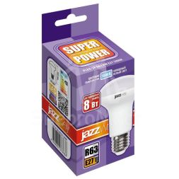 Лампа светодиодная PLED-SP R63 8Вт 5000К холод. бел. E27 630лм 230В JazzWay 1033666