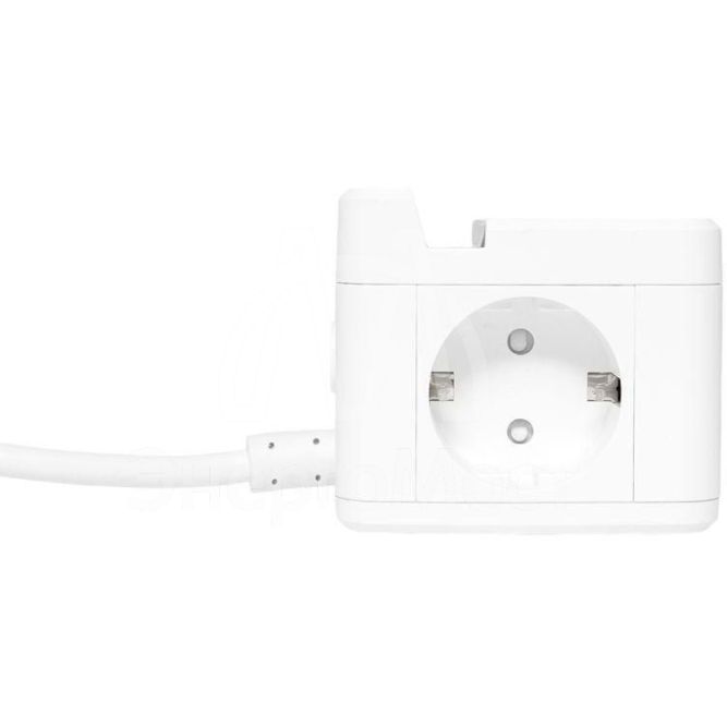 Удлинитель &amp;quot;Куб&amp;quot; 2х1.3м USB + 2Type C с быстрой зарядкой подставкой под телефон и ночником 1кв.мм EKF UBA-CUB-2-FC