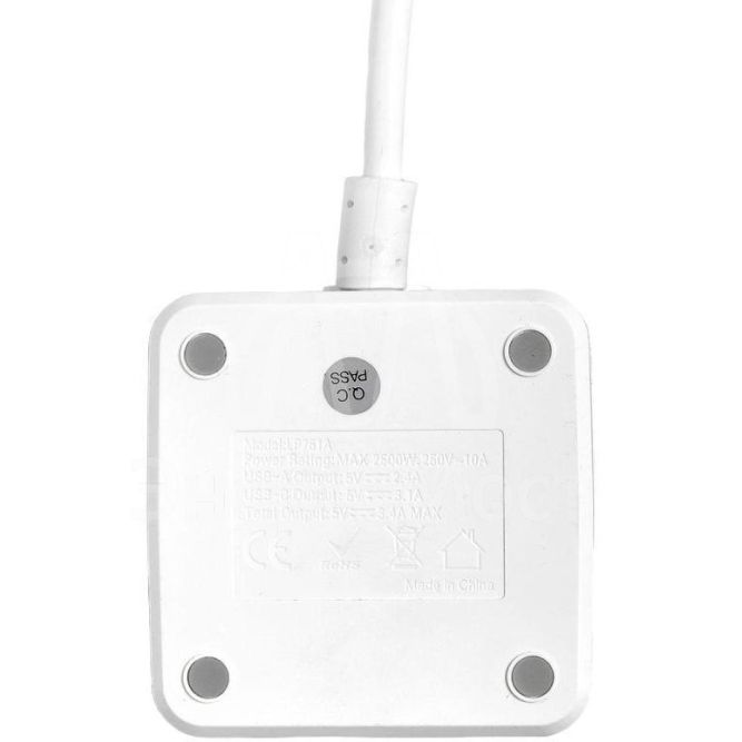 Удлинитель &amp;quot;Куб&amp;quot; 2х1.3м USB + 2Type C с быстрой зарядкой подставкой под телефон и ночником 1кв.мм EKF UBA-CUB-2-FC