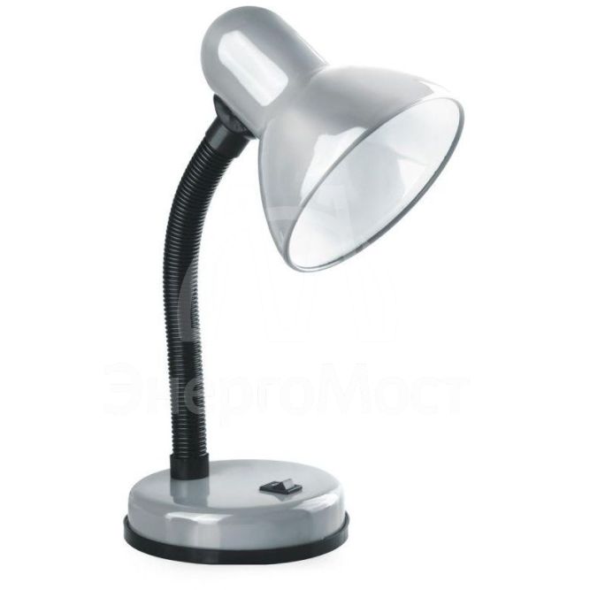 Светильник KD-301 настол. база 230В 60Вт ЛОН E27 серебр. Camelion 10992