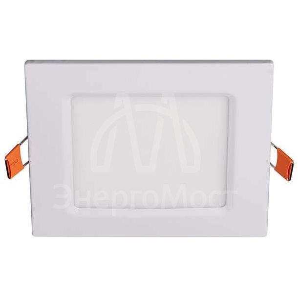 Светильник светодиодный ультратонкий встраив. PPL-S 6Вт 6500К IP40 WH 120мм квадрат Jazzway 5008243A