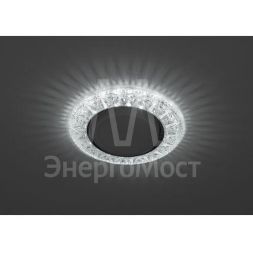 Светильник DK LD22 SL/WH GX53 точечный; декор со светодиодной подсветкой прозр. ЭРА Б0029625