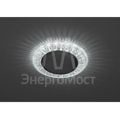 Светильник DK LD22 SL/WH GX53 точечный; декор со светодиодной подсветкой прозр. ЭРА Б0029625