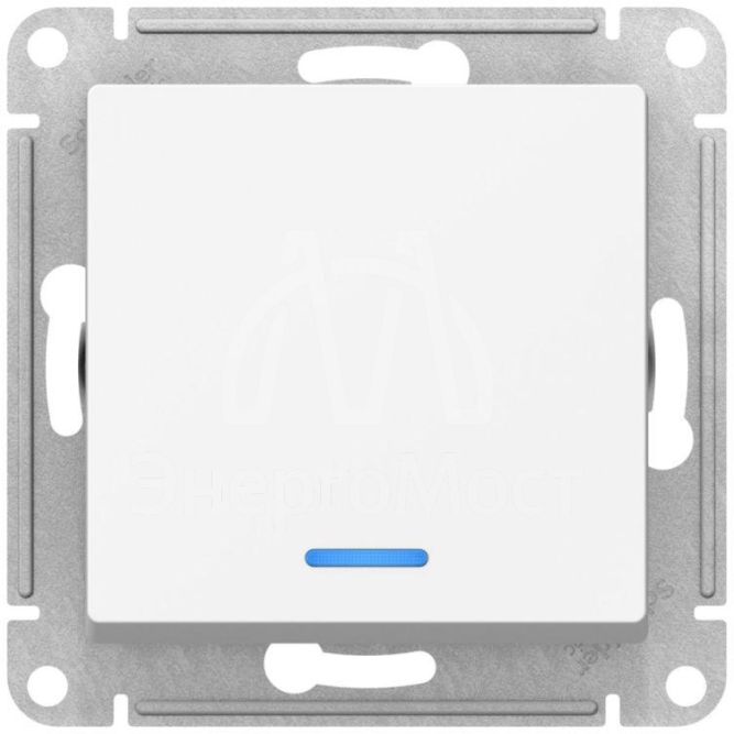 Переключатель 1-кл. AtlasDesign (сх. 6а) 10AX с подсветкой механизм лотос SE ATN001363