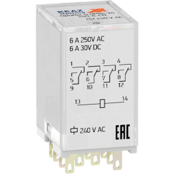 Реле промежуточное OptiRel G RP55-14-240-6-CO КЭАЗ 281058