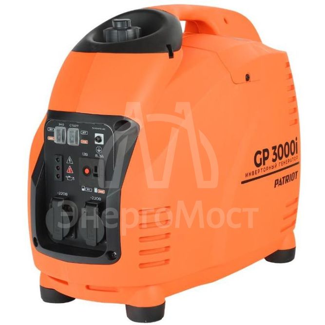 Бензогенератор инверторный GP 3000i 3.0/3.5 кВт уровень шума 63dB вес 29.5кг PATRIOT 474101045