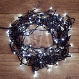 Гирлянда светодиодная универсальная 100LED бел. 10м с контроллером Neon-Night 303-103