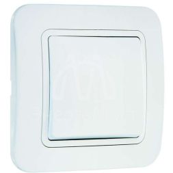 Переключатель проходной 1-кл. 1п 1мод. СП Lillium 10А IP20 бел./бел. Makel 70005