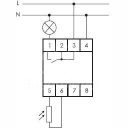 Фотореле AZ-B (выносной герметичный фотодатчик IP65 монтаж на DIN-рейке 2 модуля 230В 16А 1НО IP20)(аналог ФР-7Е) F&amp;amp;F EA01.001.009