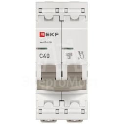Выключатель автоматический модульный 2п 40А C 4.5кА ВА 47-63N PROxima EKF M634240C