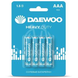 Элемент питания солевой AAA/R03 1.5В Heavy Duty 2021 BL-4 (уп.4шт) DAEWOO 5029361