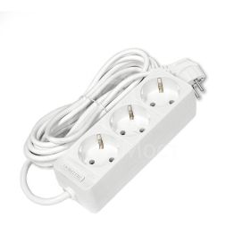 Удлинитель 3х5м с заземл. 10А IP20 2.2кВт ПВС 3х0.75 бел. DOMTOK 2376