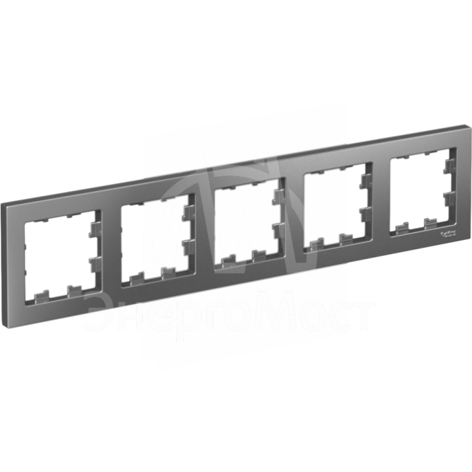 Рамка 5-м AtlasDesign универс. сталь SchE ATN000905