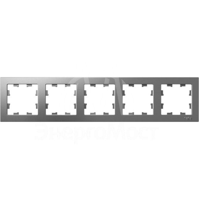 Рамка 5-м AtlasDesign универс. сталь SchE ATN000905