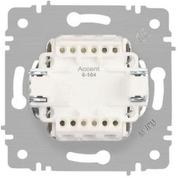 Выключатель 2-кл. СП Accent 6-104-09 10А IP20 250В AL/CU титан Intro Б0063499