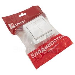 Выключатель 2-кл. ОП Владивосток 10А IP54 сер. PROxima EKF EQR16-023-30-54