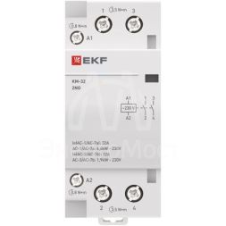 Контактор модульный КМ 32А 2NО (2 мод.) EKF km-2-32-20